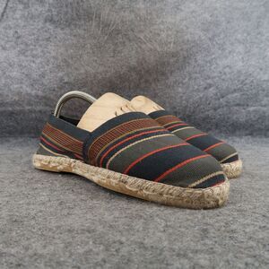 Espadrille Flats Womens 39 Slip On Boho Stripe Fabric Artisanat Francais Loafer
